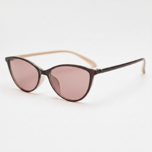 FL41 Rose Tinted Lens Glasses - Red Cat-eye TR90 Frame