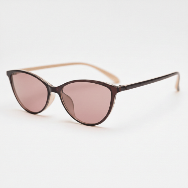 FL41 Rose Tinted Lens Glasses - Red Cat-eye TR90 Frame