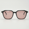 FL41 Rose Tinted Lens Glasses - Black Rectangle TR90 Frame
