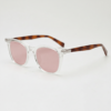 FL41 Rose Tinted Lens Glasses - Clear Rectangle TR90 Frame