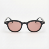 FL41 Rose Tinted Lens Glasses - Black Oval TR90 Frame