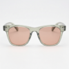 FL41 Rose Tinted Lens Glasses - Green Rectangle TR90 Frame