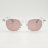 FL41 Rose Tinted Lens Glasses - Clear Round TR90 Frame - Roomier Fit