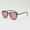 FL41 Rose Tinted Lens Glasses - Black Square TR90 Frame